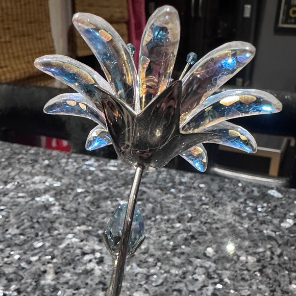 💎Vintage Rare Swarovski Dellaria Aquamarine Crystal Flower💎 - Picture 10 of 15